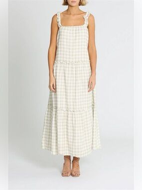 Charlie Holiday - Lottie Gingham Maxi Dress NWT